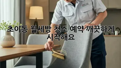 초이동 월세방 청소 예약🧹🏡 깨끗하게 시작해요!